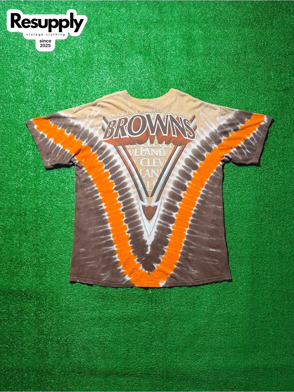 90’s Liquid Blue Cleveland Browns Tie-Dye T-Shirt Men’s Size 3XL